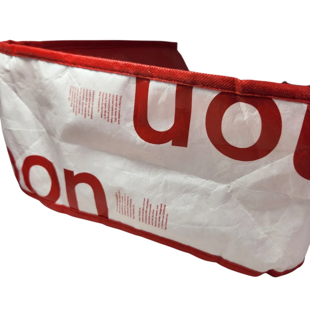 Lululemon Reusable Shopping Tote Bag Set (Lot of 2) - Red & Black Typography - Picture 5 of 9